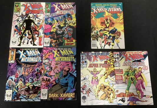 X-Men Team Up Bundle: Micronauts #1-4, Alpha Flight #1-2, New Teen Titans #1