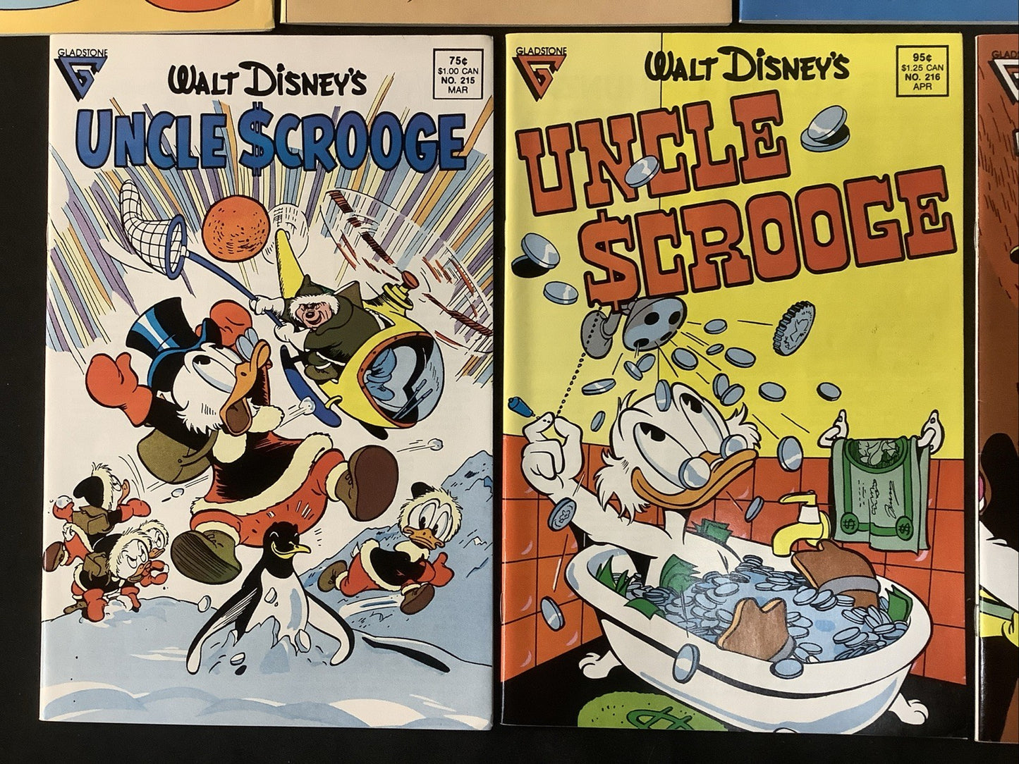 Walt Disney's Uncle Scrooge #210-218 Comic Lot, Carl Barks, Beagle Boys Reprint