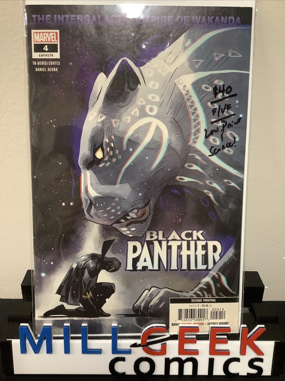 Black Panther #4 (2018) F/VF (7.0) Scarce Second Printing Variant, Low Print