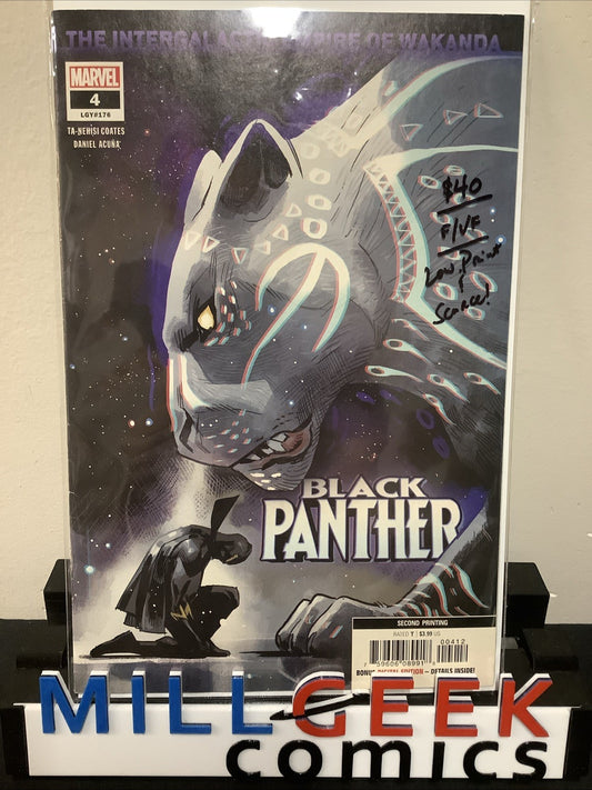 Black Panther #4 (2018) F/VF (7.0) Scarce Second Printing Variant, Low Print