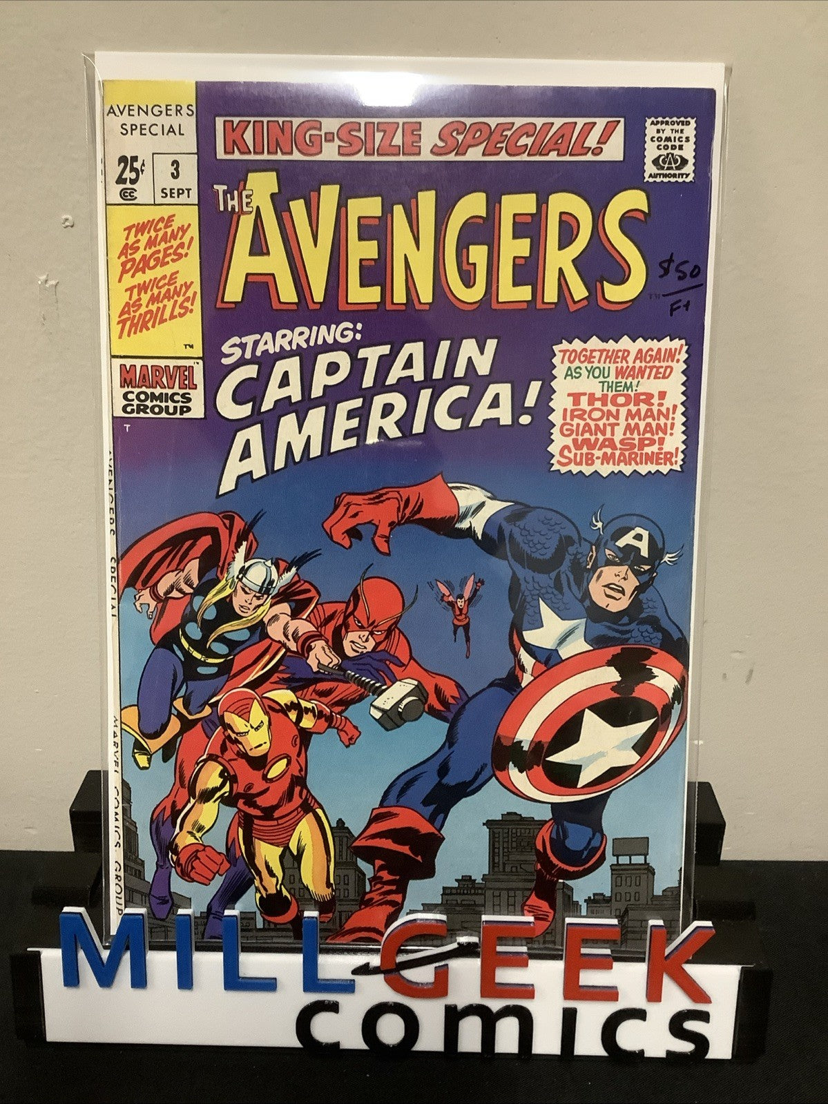 The Avengers Annual #3 (Marvel Comics Sep 1969) F+ (6.5) Stan Lee