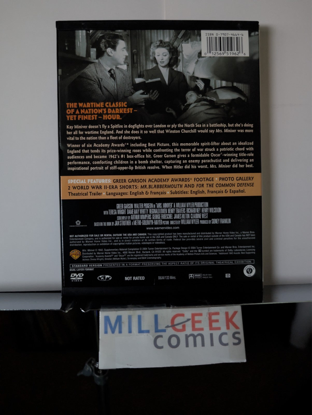 Casablanca & Mrs. Miniver, 2 Oscar Winning Movies (DVD) Like New-JD
