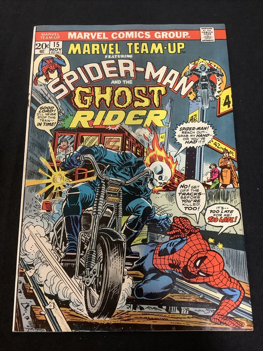 Marvel Team-Up #15 (Marvel 1973) Fine (6.0) Top Staple Rust, 1st App The Orb