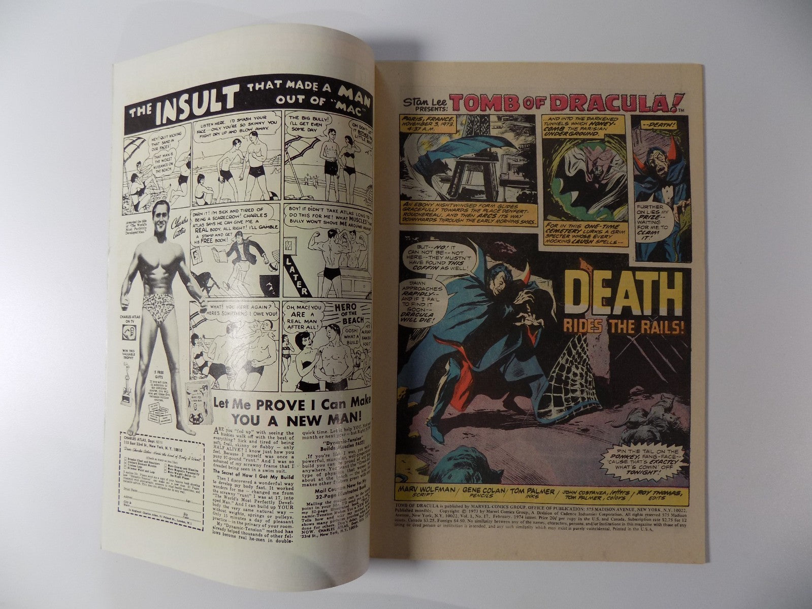 Tomb of Dracula #17 Marvel Comic Very Fine- February 1974