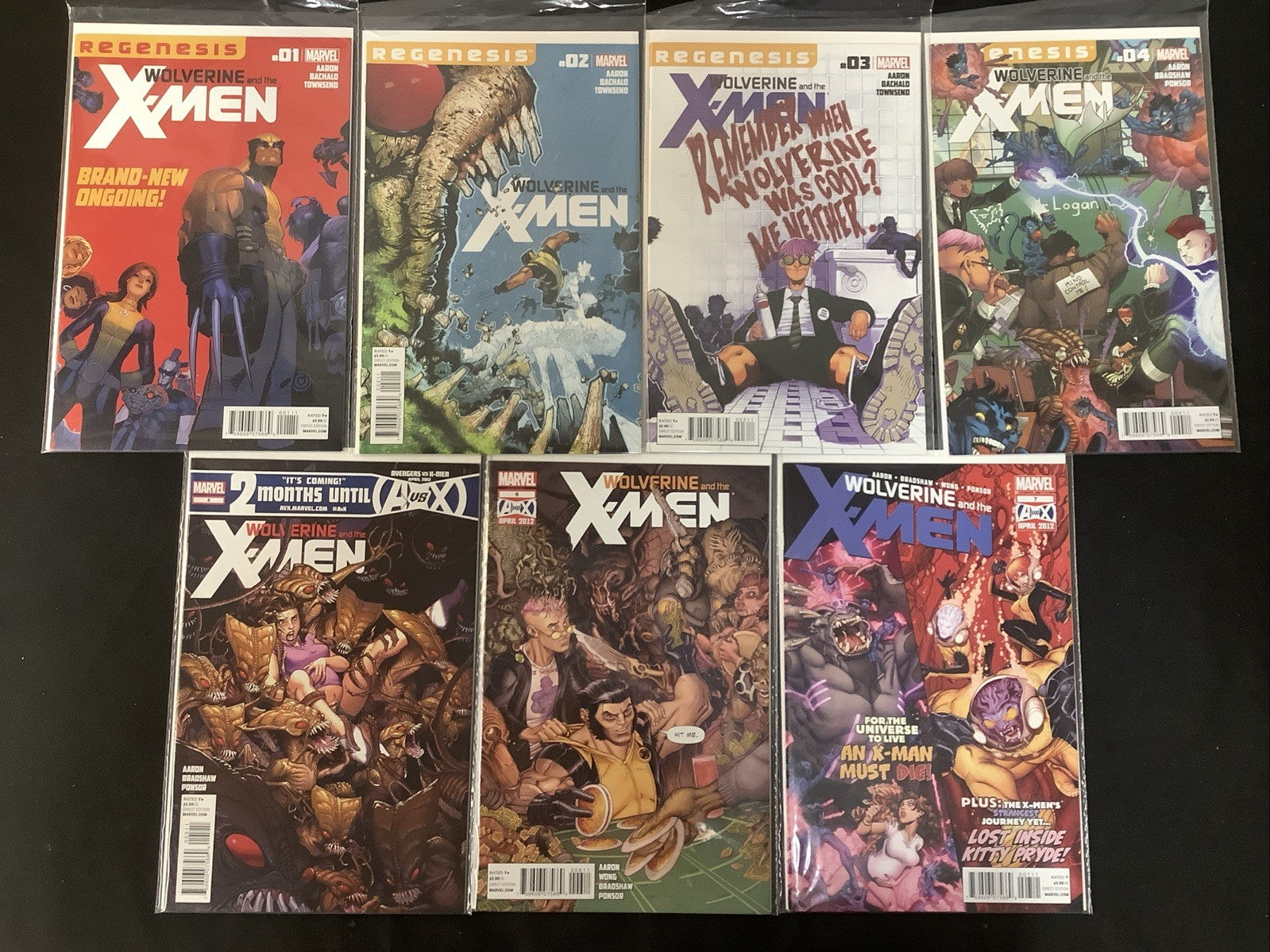 Wolverine & the X-Men #1-7 Comic Lot, Marvel Comics, Jason Aaron/Art Adams