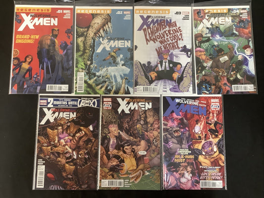 Wolverine & the X-Men #1-7 Comic Lot, Marvel Comics, Jason Aaron/Art Adams