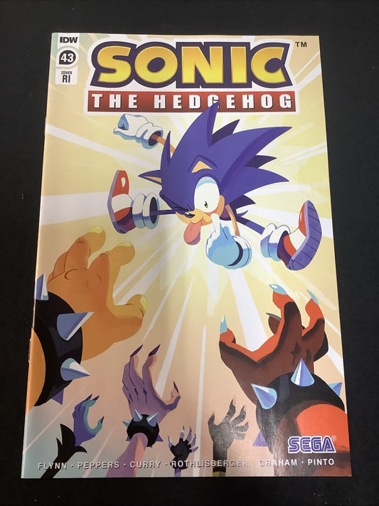 Sonic the Hedgehog #43 RI Retail Incentive 1:10, Thumb Creasing Front Cover