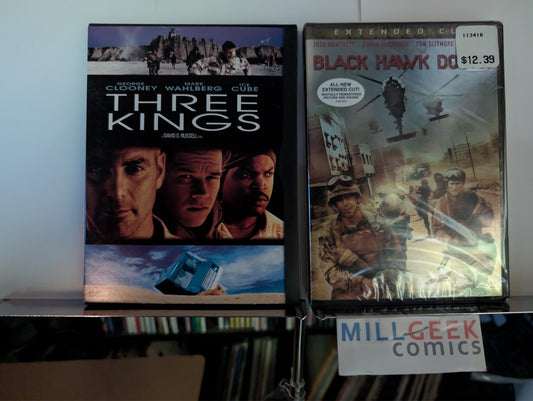 Three Kings / Black Hawk Down, 2 Movie Set (DVD) Like New -JD