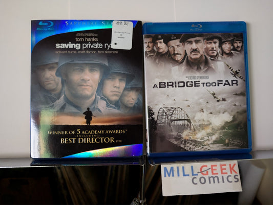 Saving Private Ryan / A Bridge Too Far, 2 Movie WWII Movie Set (Blu-Ray) -JD