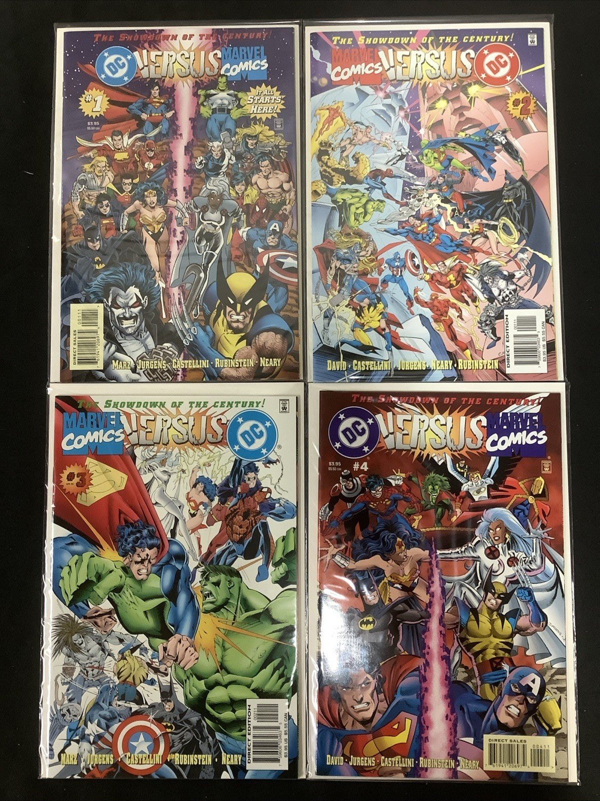 DC Versus Marvel #1-4 Complete Comic Event, Ron Marz/Dan Jurgens, 1996