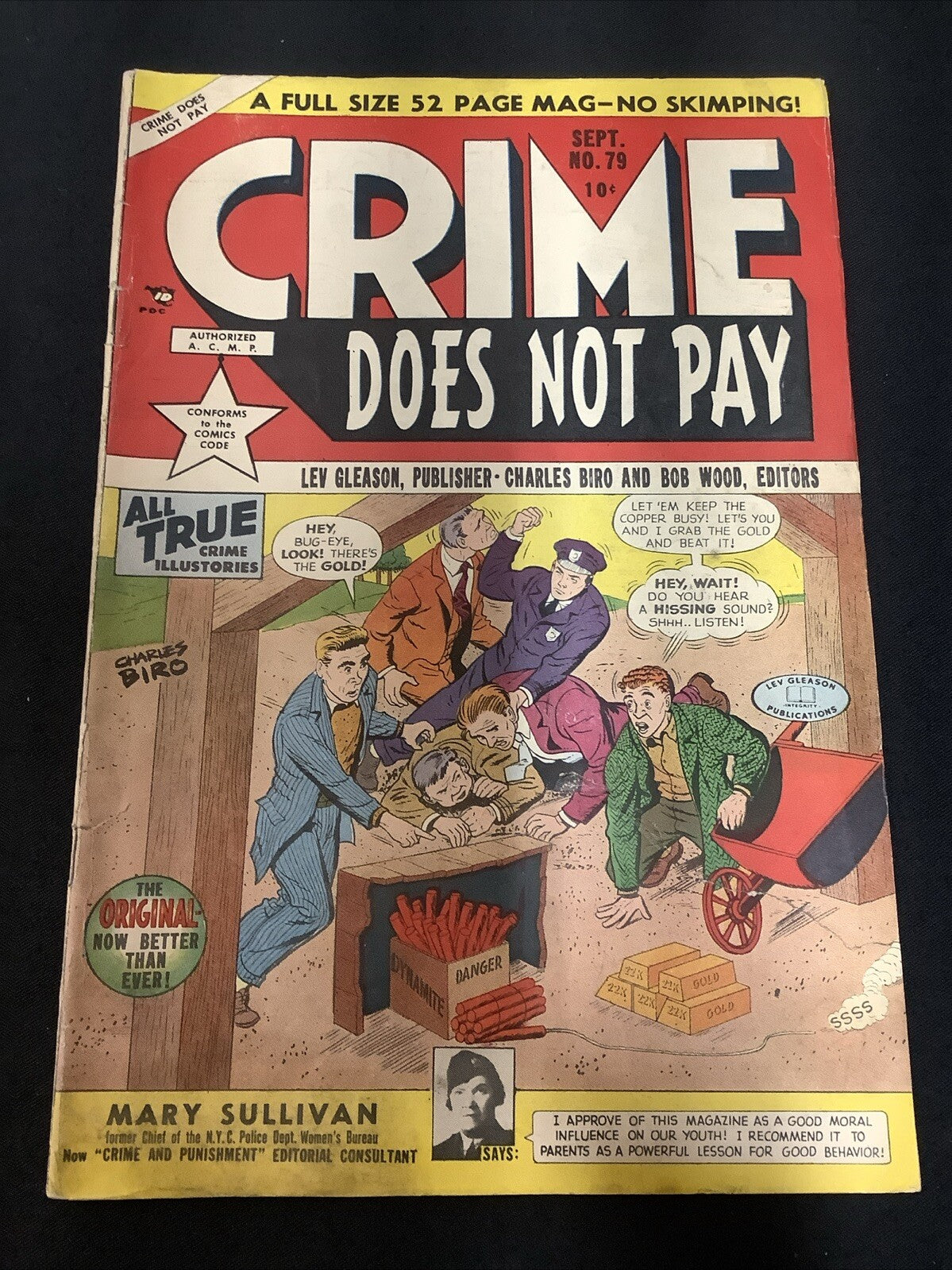 Crime Does Not Pay #79 (1949) VG+ (4.5) Lev Gleason, 1/4” Spine Roll, 4” Tear