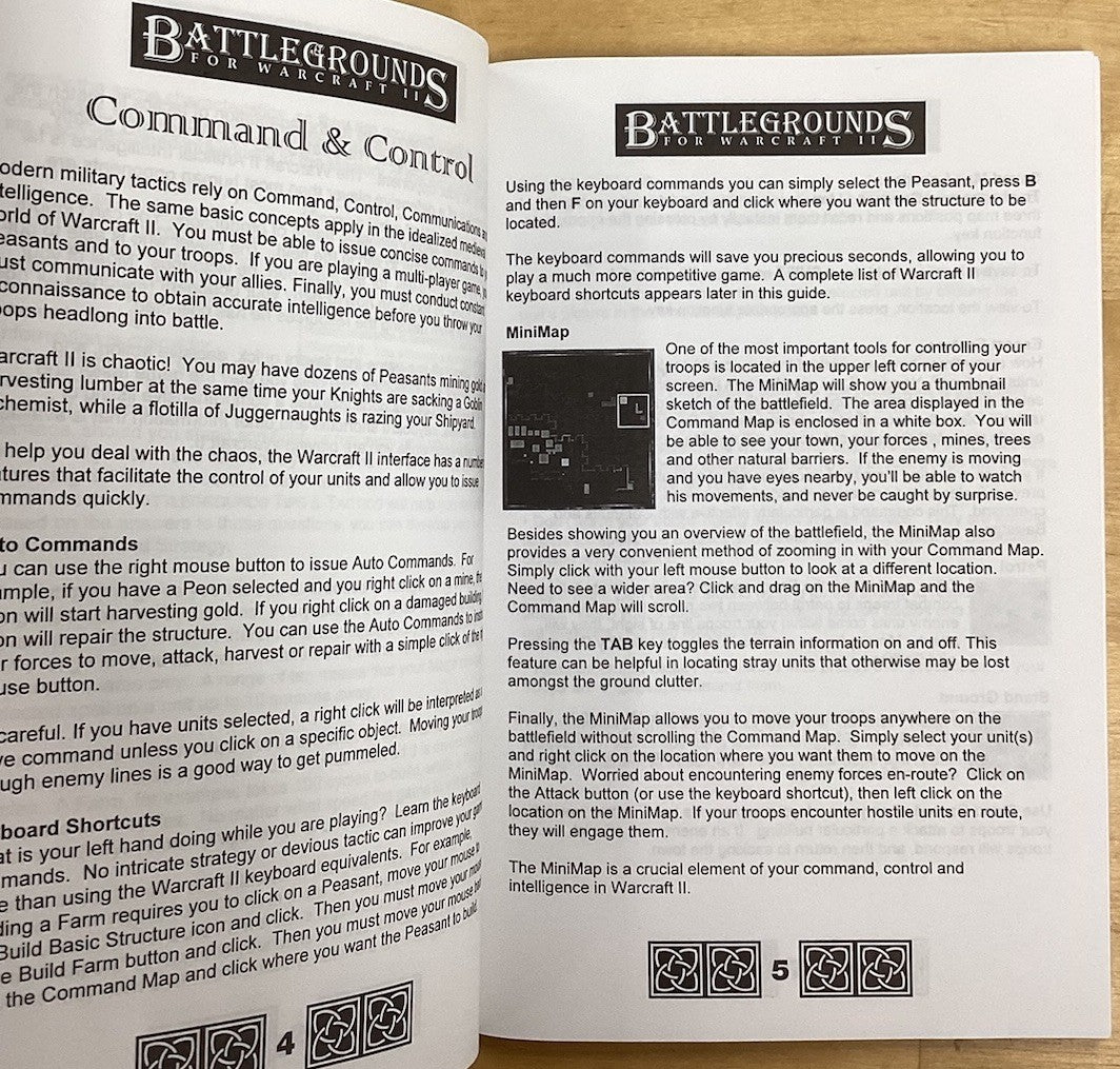 Battlegrounds Tips & Tactics Guide for WARCRAFT 2 - Old PC Game manual JD
