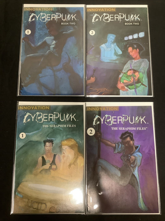 Cyberpunk Comic Bundle: Book Two #1-2, Seraphim Files #1-2, Innovation Comics