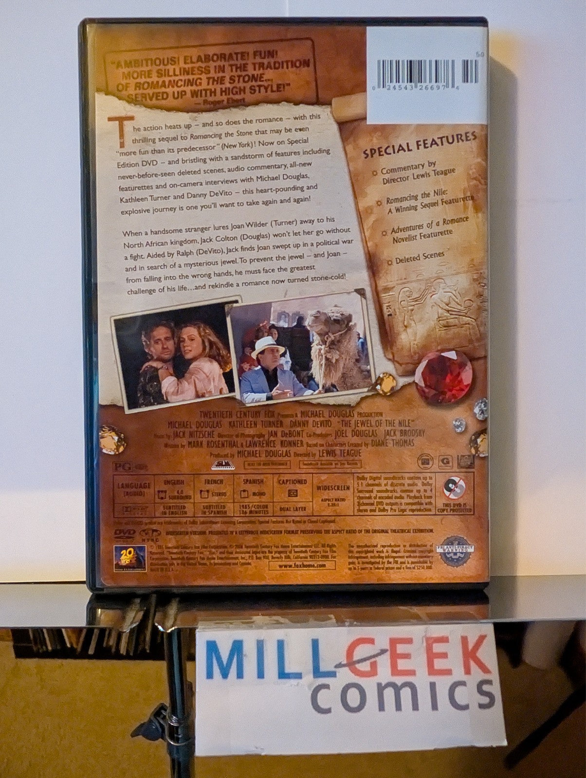 Romancing the Stone / Jewel of the Nile, 2 Movie Set (DVD) Like New -JD