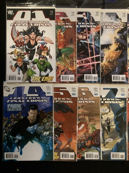 Countdown to Final Crisis #51-1 + DCU #0 Complete Comic Set, DC Comics,Paul Dini
