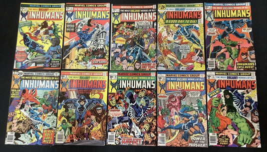 The Inhumans #1-12 (Missing #7 And #9) Comic Lot, Marvel, 1st Ongoing Series