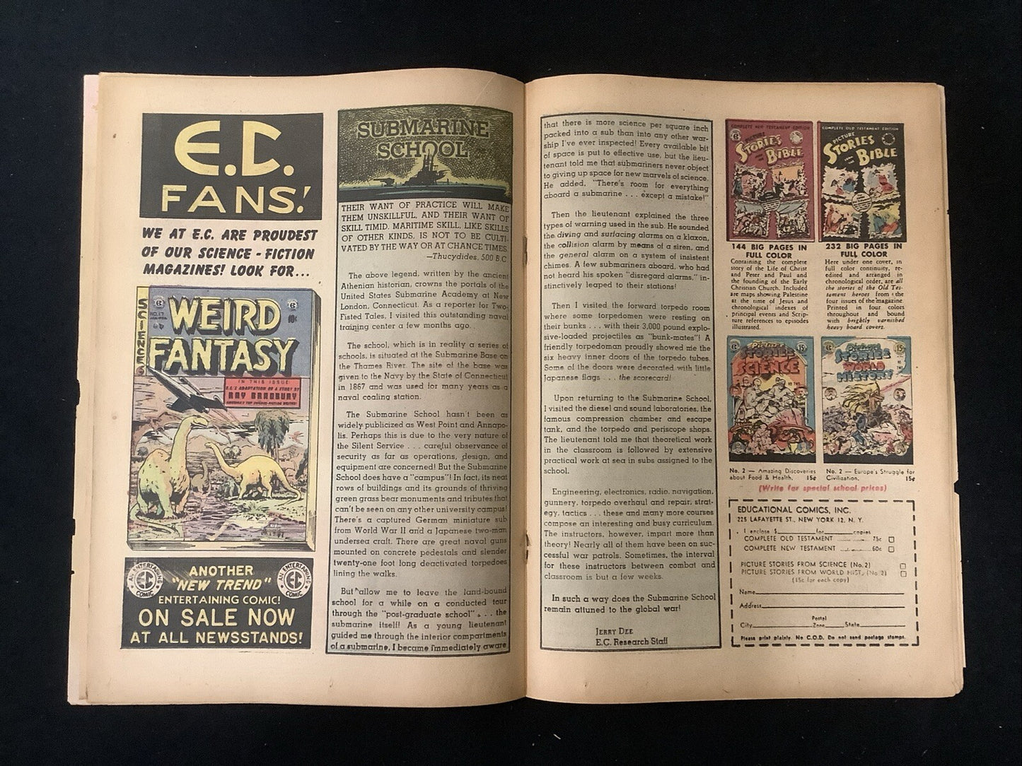 Two-Fisted Tales #32 (1953) VG (4.0) Spine Splits Totaling 2.5”, Jack Davis