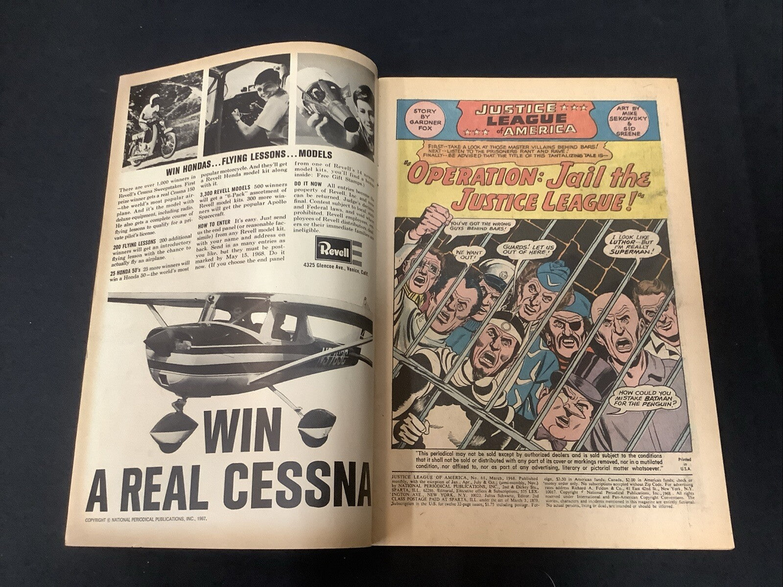 Justice League of America #61 (DC 1968) VF- (7.5) Light Tan To Cream Pages