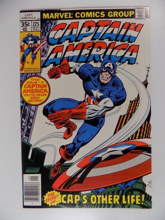 Captain America #225 Marvel Comic September 1978 Near Mint-