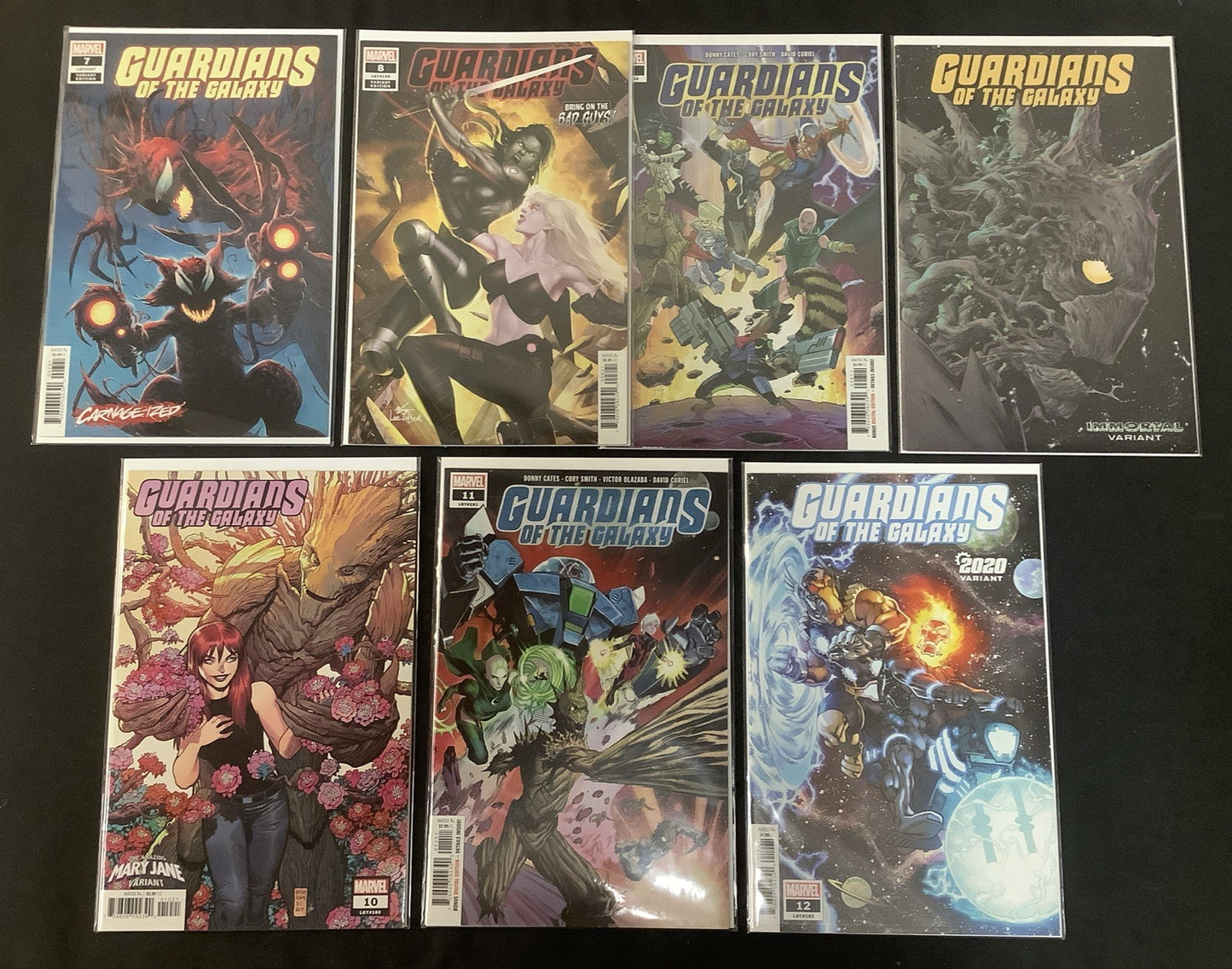 Guardians of the Galaxy #7-12 Comic Lot, Marvel, Multiple Variant Covers, Cates
