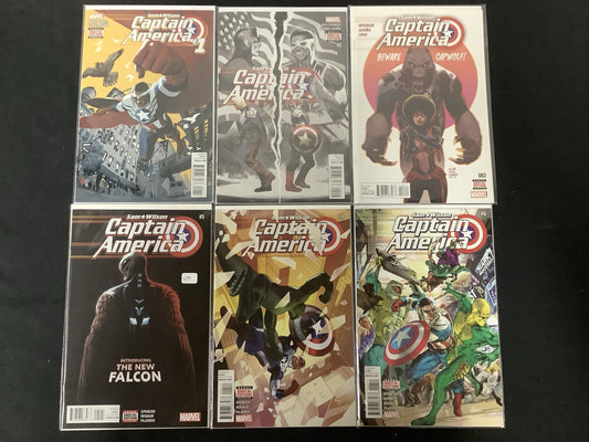 Captain America: Sam Wilson #1-6 Comic Lot, Marvel, Nick Spencer/Daniel Acuna