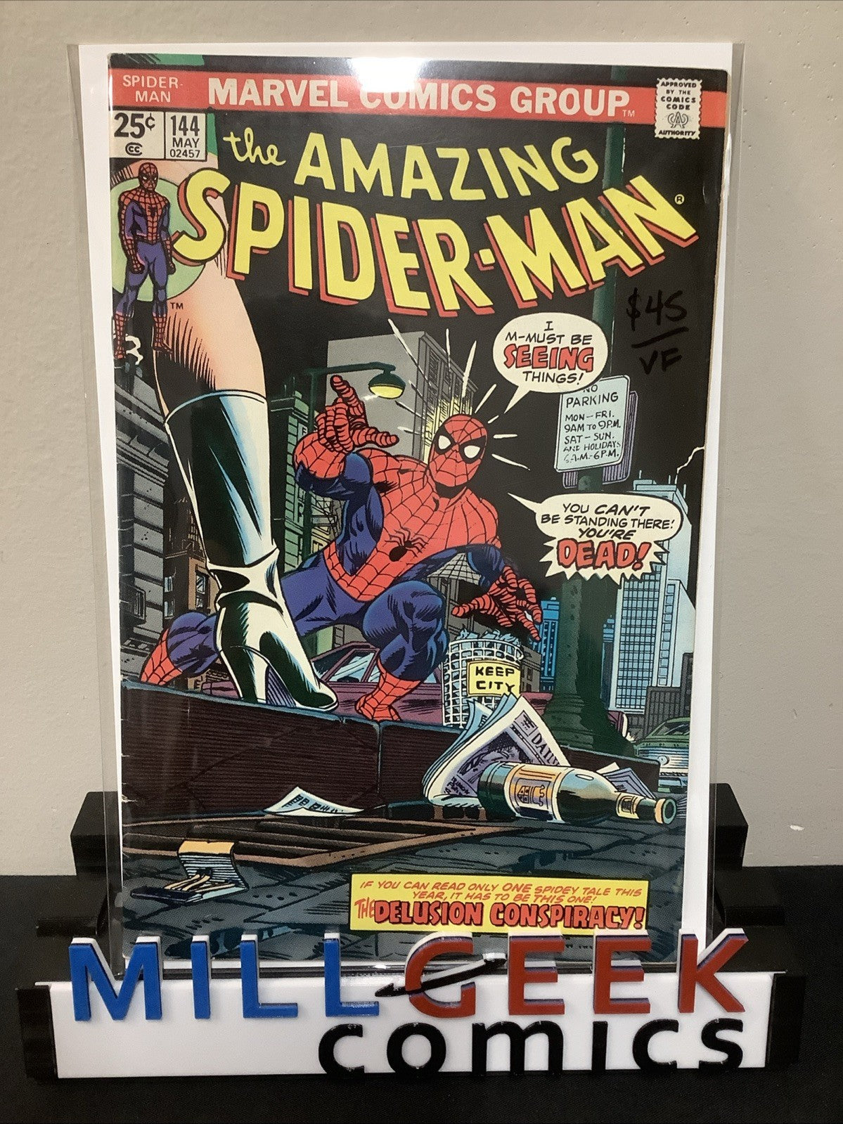 Amazing Spider-Man #144 (Marvel Comics 1975) VF (8.0)Gerry Conway/Ross Andru