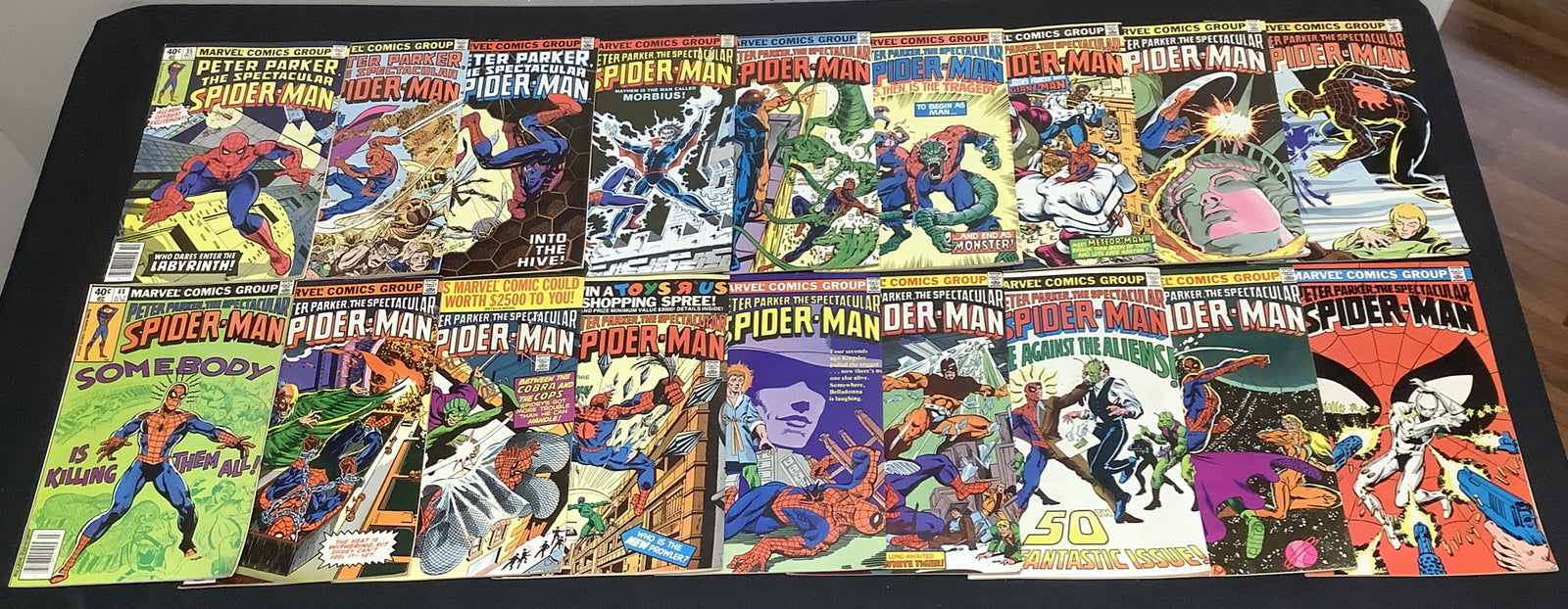 Spectacular Spider-Man #1-52 Comic Lot, 1st  Hypno-Hustle, White Tiger, Hitman