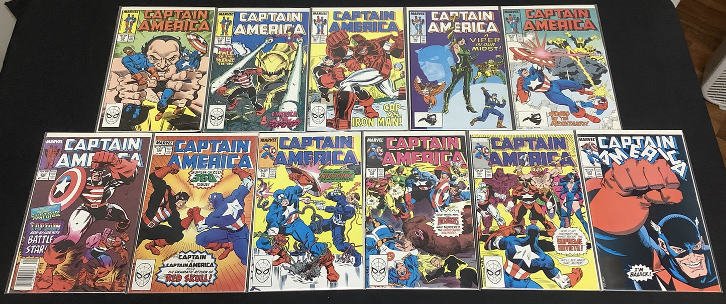 Captain America Comic Lot, 338 339 341 342 343 349 350 351 352 353 354, US Agent