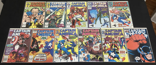 Captain America Comic Lot, 338 339 341 342 343 349 350 351 352 353 354, US Agent