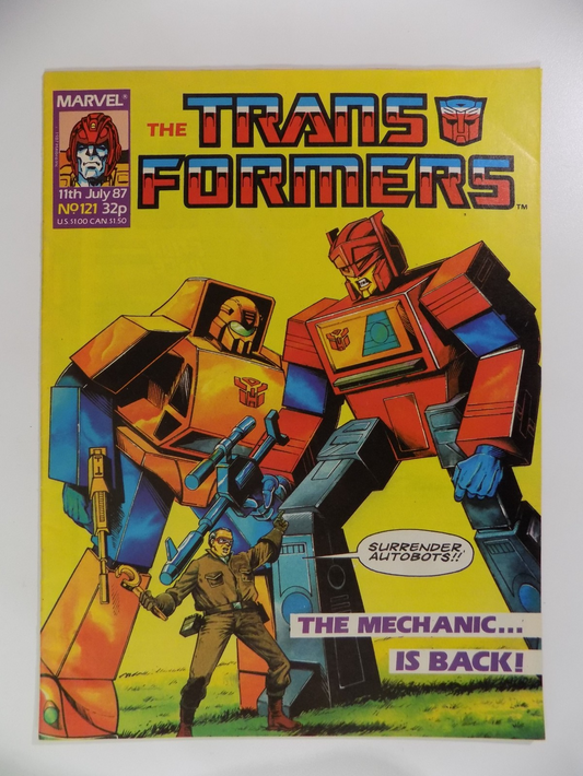 Transformers #121 Marvel Comic England July 11th1987 Near Mint