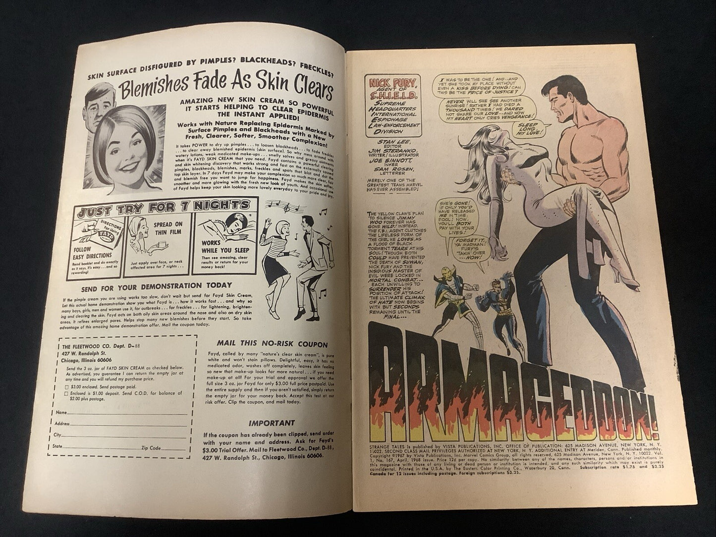 Strange Tales #167 (Marvel Comics April 1968) VG+ (4.5) Jim Steranko