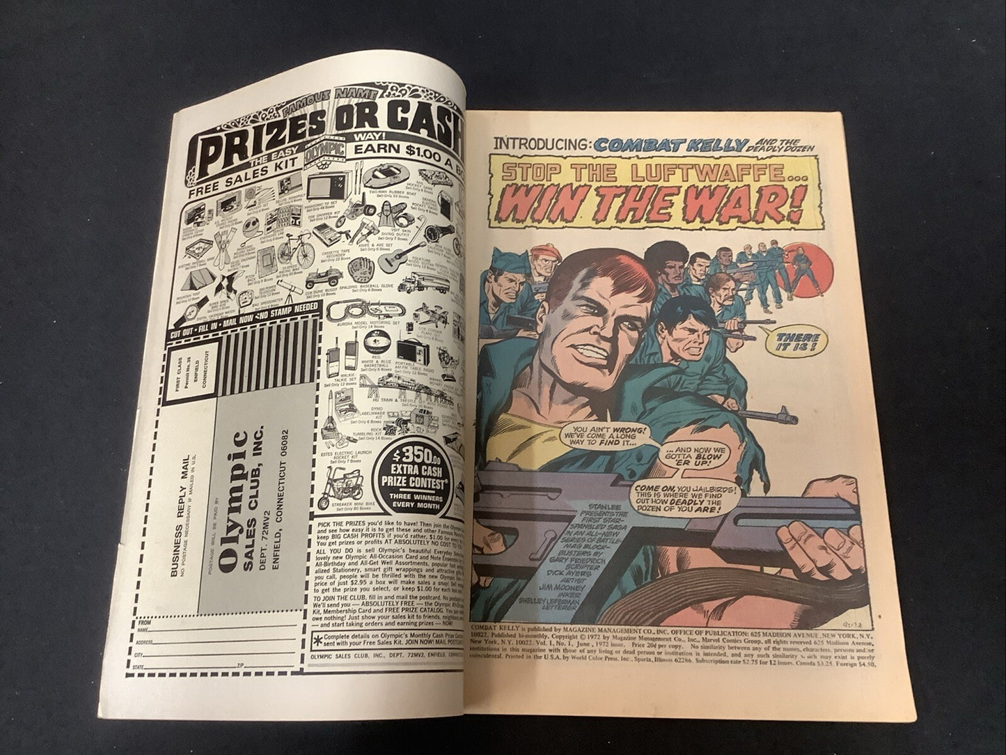 Combat Kelly #1 (1972) VF- (7.5) “Stop The Luftwaffe…Win The War”