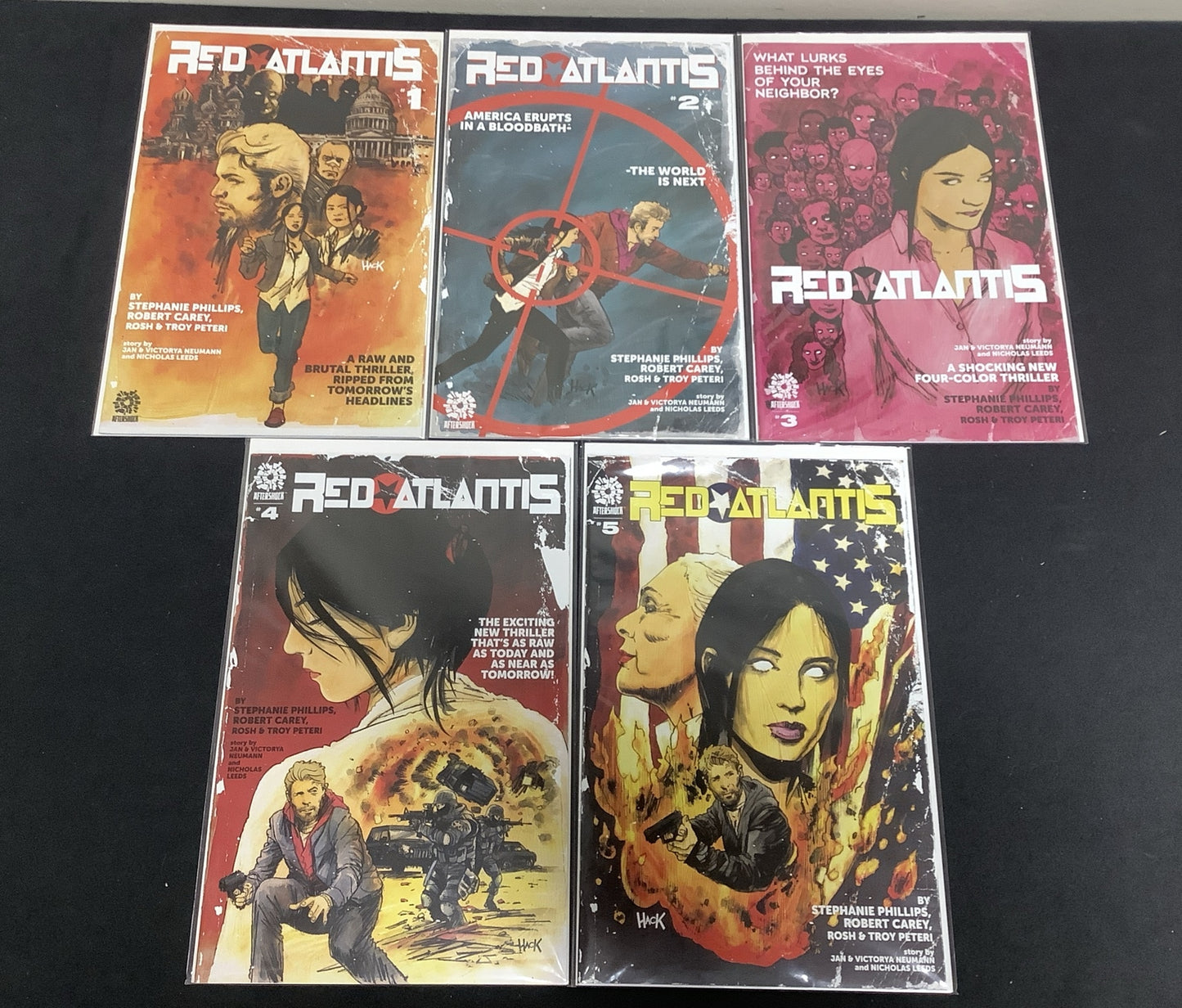 Red Atlantis #1-5 Complete Comic Set, Aftershock Comics, Stephanie Phillips