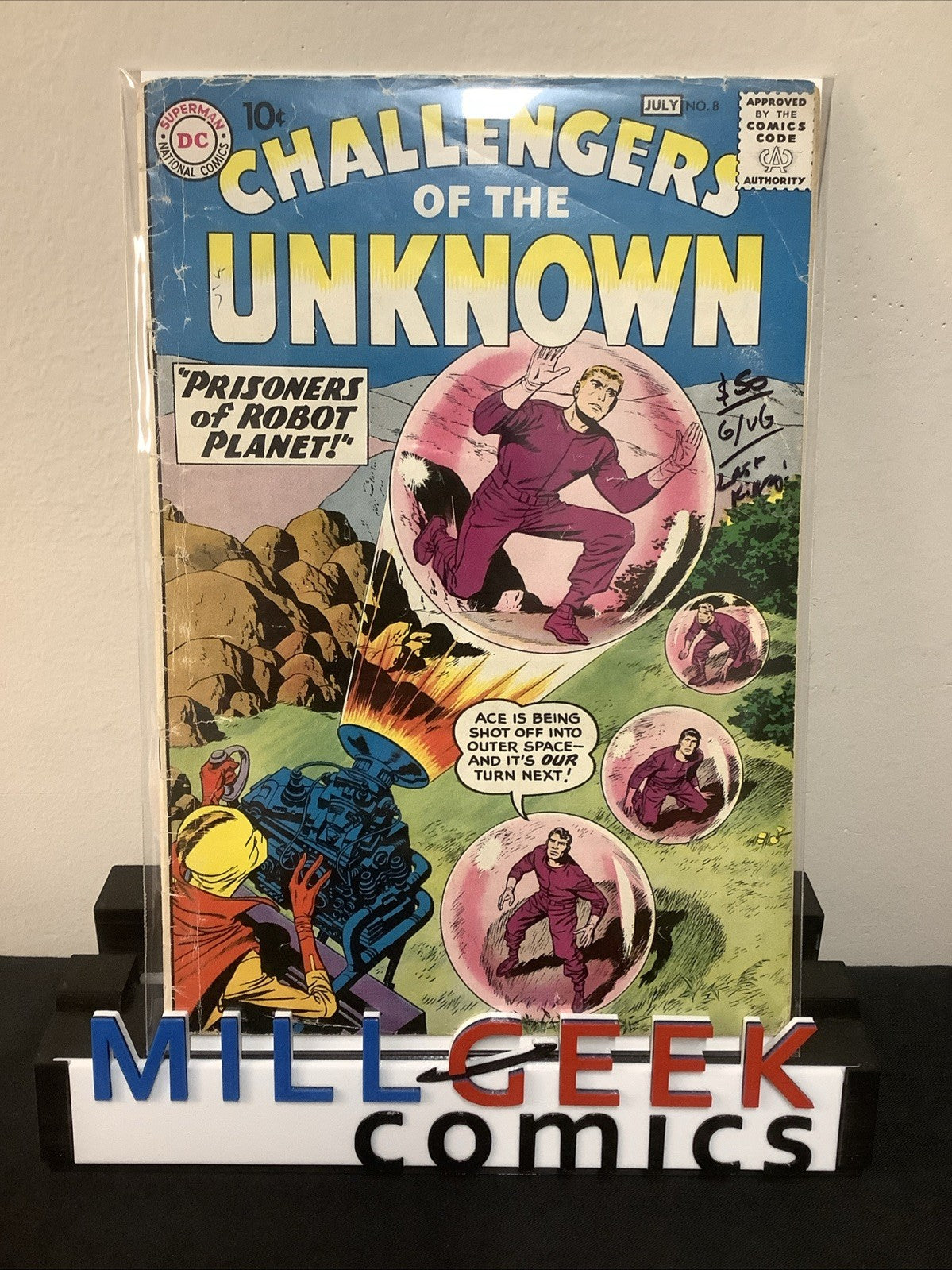 Challengers of the Unknown #8 (DC Comics 1959) G/VG (3.0) Last Jack Kirby