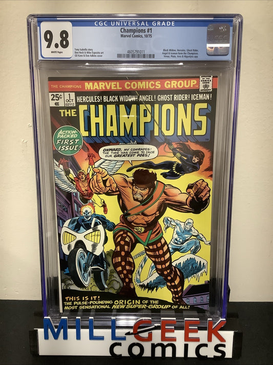 The Champions #1 (Marvel Comics October 1975) CGC Graded 9.8 (NM/M) White Pages