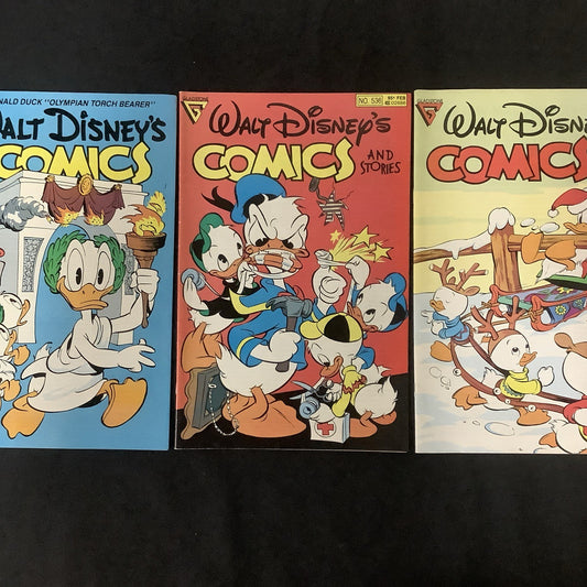 WALT DISNEY'S COMICS AND STORIES #535-537 Comic Lot, Gladstone Comics