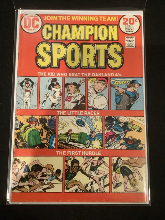 Champion Sports #1-3 Complete Comic Set, DC Comics, W/ Potato Bags, 1973