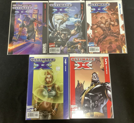 Ultimate X-Men #1-5 Comic Lot, Marvel, #1 FCBD Edition, Mark Miller/Adam Kubert