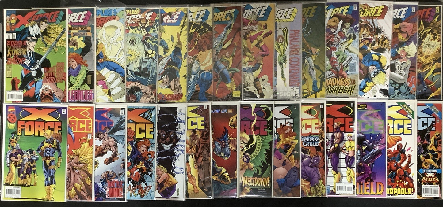 X-Force Comic Lot: See Description And Photos For Details, 84 Comics Total
