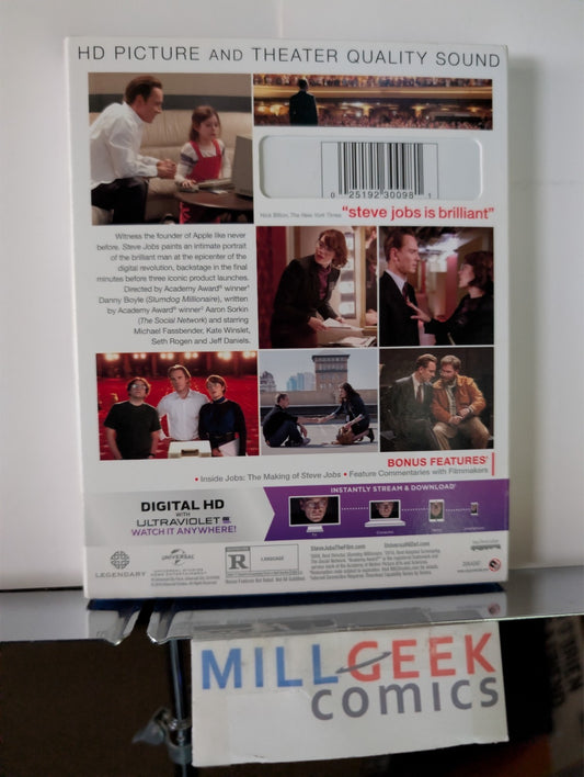 Seve Jobs, Aaron Sorkin (Blu-Ray) Like New w/slipcover -JD
