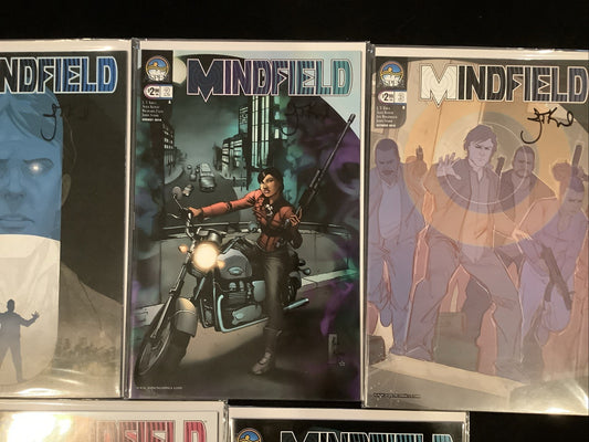 Mindfield #1-5 Comic Lot, Aspen, Alex Konat, All Signed By J. T. Krul, 2010