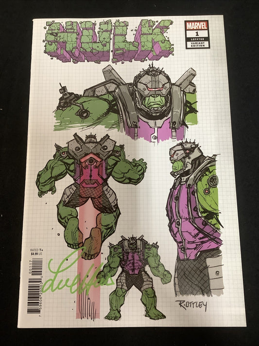 The Hulk #1 (768) Ryan Ottley 1:10 Design Cover (2022) LOU FERRIGNO SIGNED!