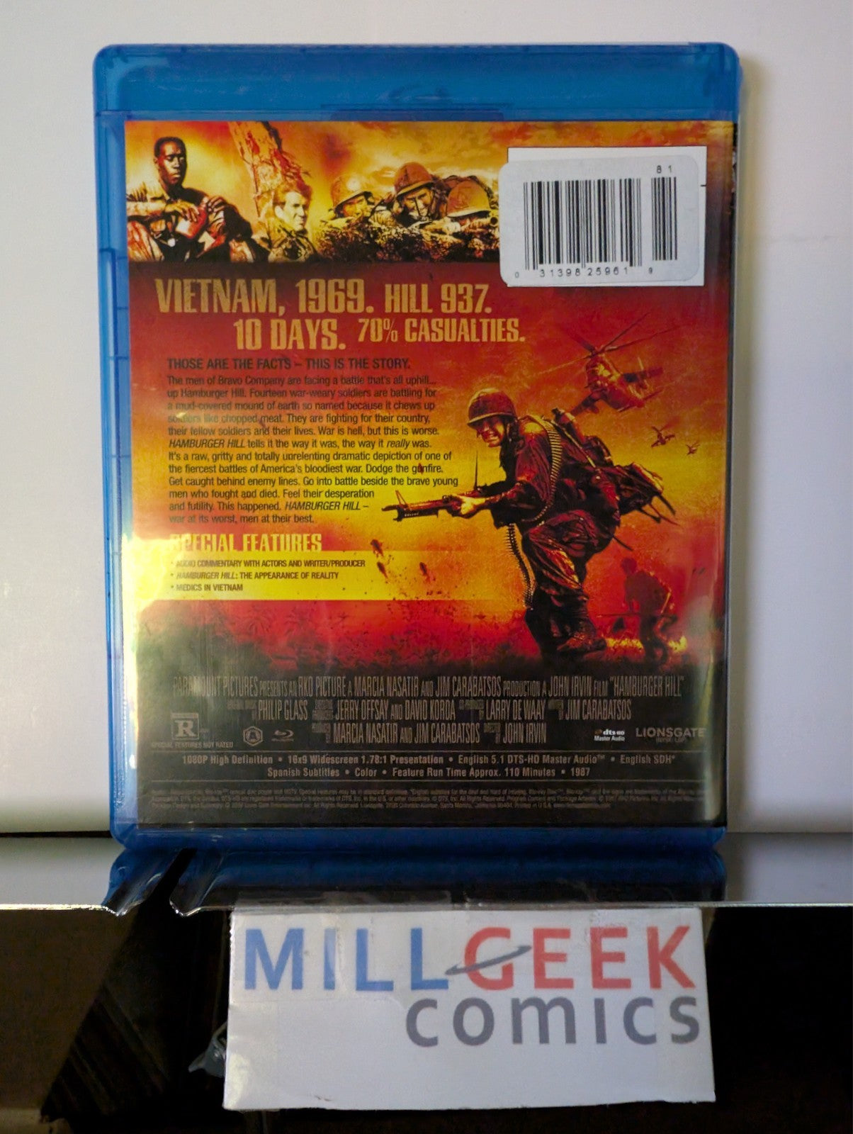 Hamburger Hill, Don Cheadle (Blu-Ray) Like New -JD