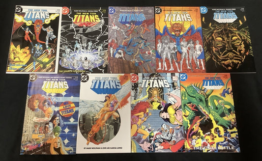 New Teen Titans Vol.2 #1-9 Comic Lot, Marv Wolfman/George Perez, 1st App Kole
