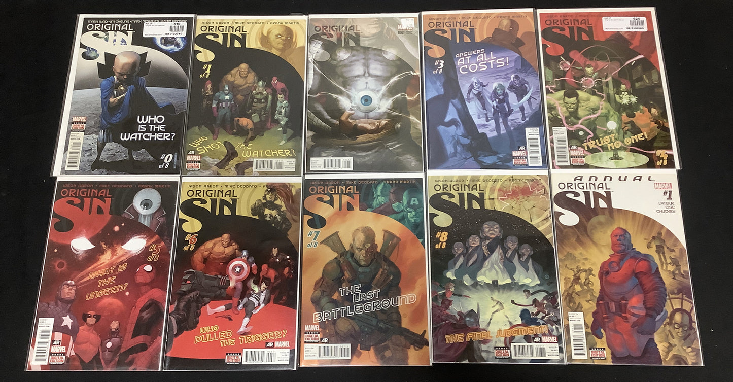 Original Sin # 0-8 + Annual #1 Complete Comic Series, Marvel, Jason Aaron, 2014
