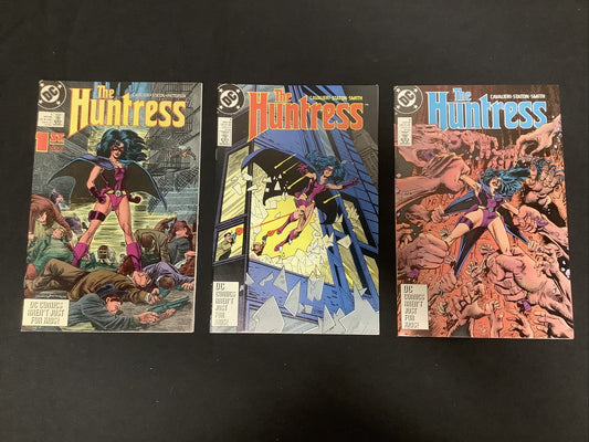 Huntress #1-3 Comic Lot, 1989, 1st App Huntress (Helena Bertinelli) Joe Staton