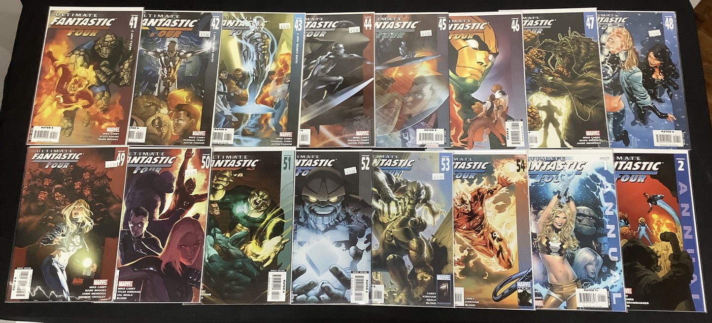 Ultimate Fantastic Four  #1-54 + Annual #1-2 Comic Lot, 1st App Marvel Zombies