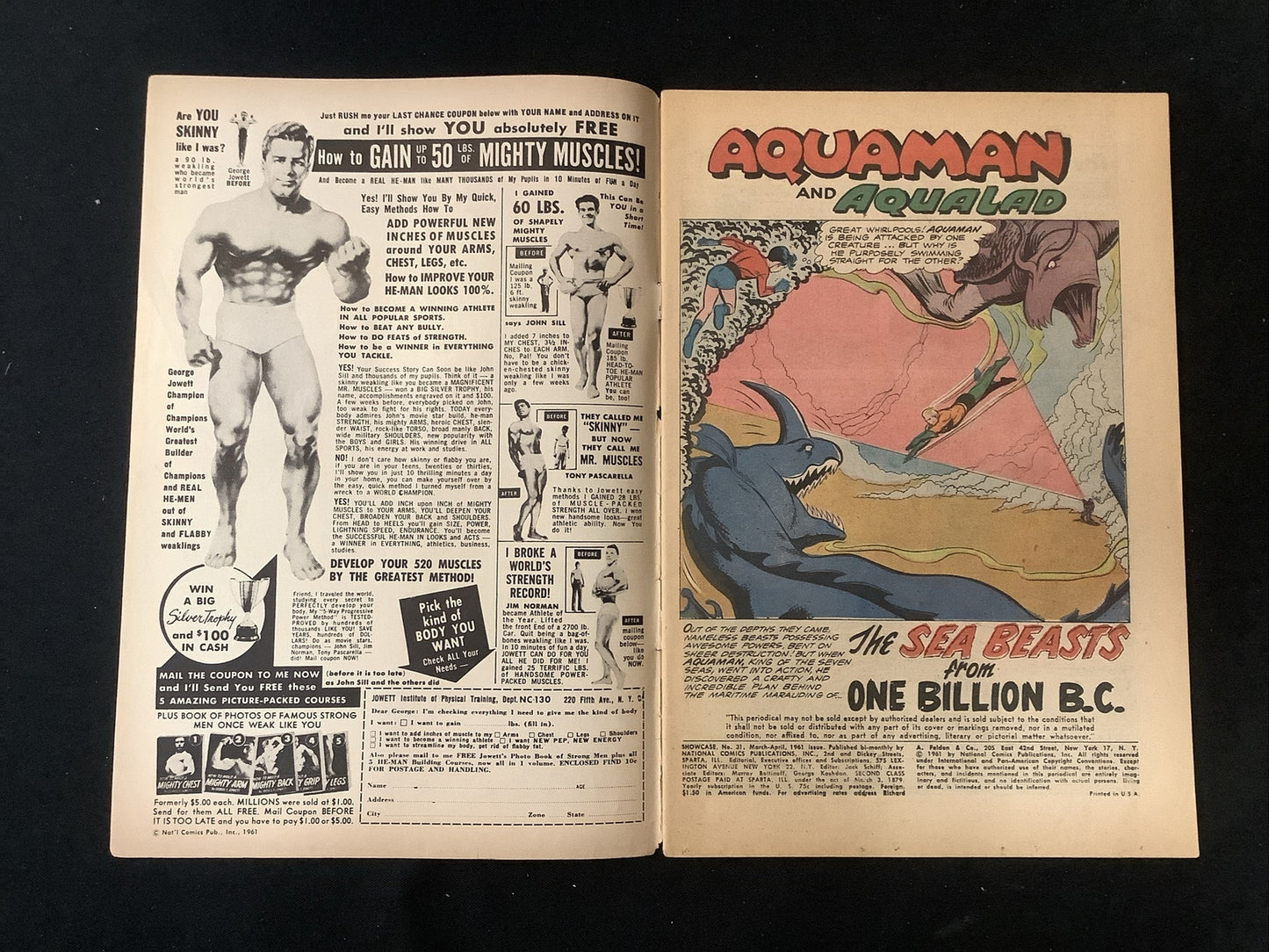 Showcase #31 (1961) VG- (3.5) Henry Boltinoff, Sea Beasts From One Million B.C.