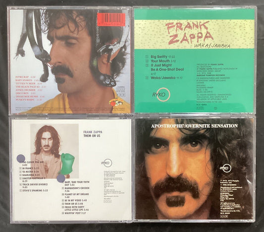 Frank Zappa 4 CD Lot FZ4 (Baby Snakes, Them Or Us, Like New) -JD