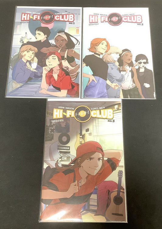 Hi-Fi Fight Club #1-3 Comic Lot, BOOM! Studios, Carly Usdin/Nina Vakueya, 2017